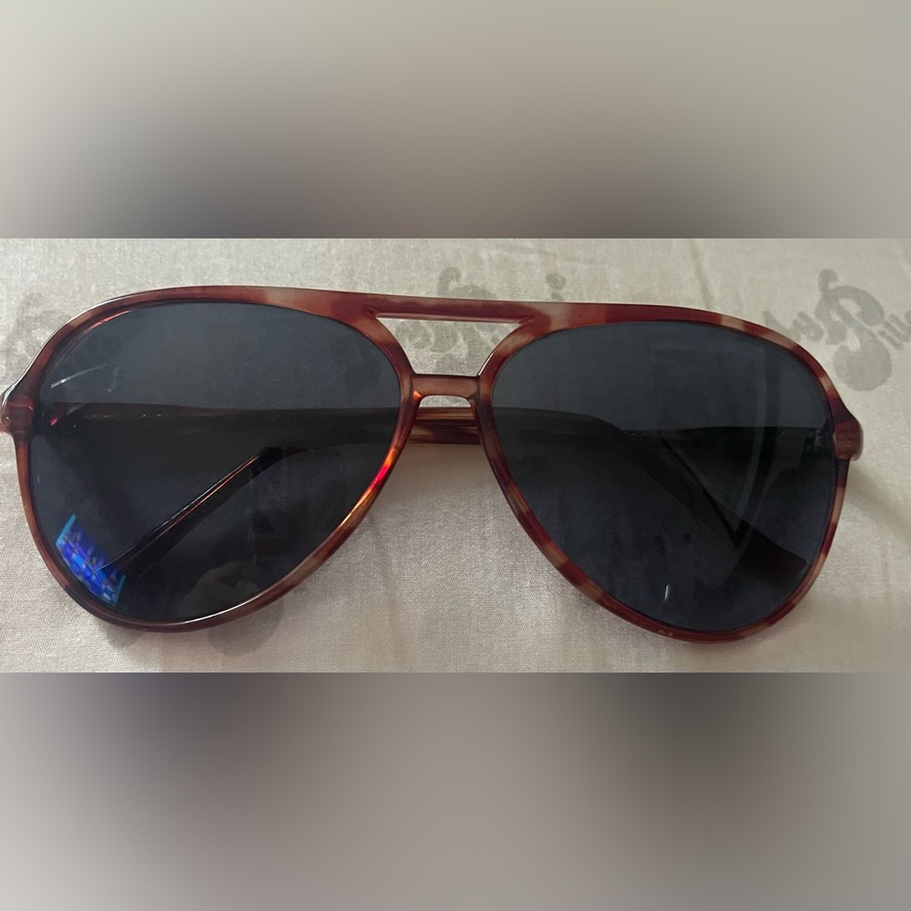 Vintage 90s Aviator Sunglasses | Double Bridge | Korea ON TREND Tortoiseshell - Picture 4 of 4